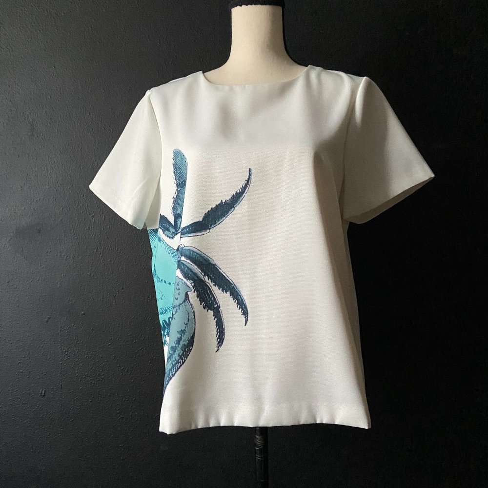J. Crew Crab Blouse Top Size 14 NWT
